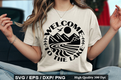 Lake Quotes SVG Design - The Lake Is My Happy Place Product Image 4
