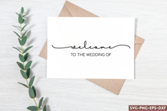 Welcome to the wedding SVG, Wedding Sign SVG Desi Product Image 1