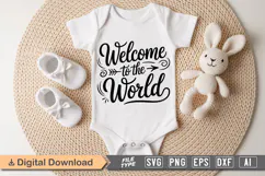 Welcome to the World SVG | Baby SVG | Newborn SVG Product Image 1