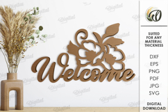Wooden Welcome Wall Decor Laser Cut. Home Decor SVG Product Image 1