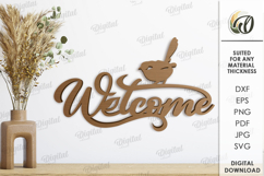 Wooden Welcome Wall Decor Laser Cut. Home Decor SVG Product Image 1