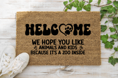 Welcome we hope you like animals SVG, Dog Doormat SVG Product Image 1