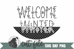 Winter Sign SVG, Welcome Winter SVG, Round Winter Sign Product Image 2