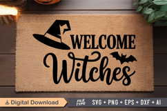Welcome Witches SVG | Halloween Doormat SVG | Doormat SVG Product Image 2