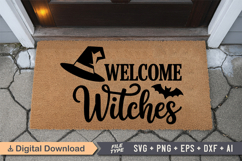 Welcome Witches SVG | Halloween Doormat SVG | Doormat SVG Product Image 3