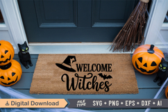 Welcome Witches SVG | Halloween Doormat SVG | Doormat SVG Product Image 4