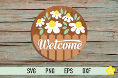 Welcome Spring Round Door Sign Laser Cut File are perfect for your holiday crafting needs. Our Round Sign Design will add a touch of charm to your projects.