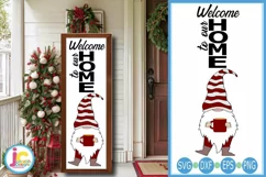 Christmas Welcome to Our Home Porch sign SVG Product Image 1