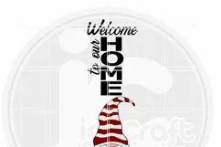 Christmas Welcome to Our Home Porch sign SVG Product Image 2
