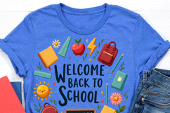 Welcome Back To School Png, Teacher Png, Retro School Png, Product Image 2