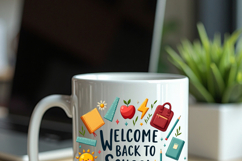 Welcome Back To School Png, Teacher Png, Retro School Png, Product Image 4