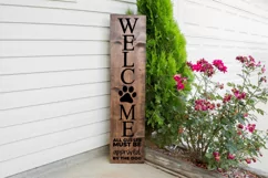 Welcome Dogs - Front Porch Sign svg, Farmhouse Decor Product Image 3