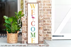 Welcome Flamingo - Front Porch Sign svg, Farmhouse Decor Product Image 3