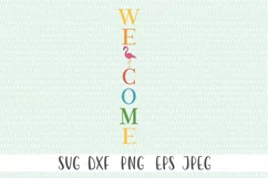 Welcome Flamingo - Front Porch Sign svg, Farmhouse Decor Product Image 2