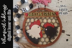 Welcome Friends Chicken Wire Sign Laser SVG UPDATED Product Image 1
