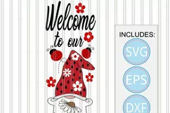 Welcome to Our Gnome Porch Sign SVG | Gnome SVG Product Image 2