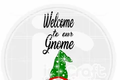Christmas Welcome to Our Gnome Porch sign SVG Product Image 2