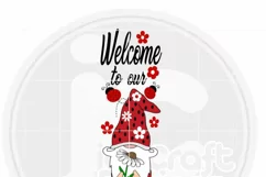 Welcome to Our Gnome Porch Sign SVG | Gnome SVG Product Image 3