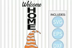 Weclome Home Gnome Porch Sign SVG | Fall SVG | Gnome SVG Product Image 4