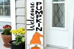 Weclome Pumpkin Gnome Porch Sign SVG | Fall SVG | Gnome SVG Product Image 2