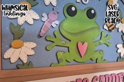 Welcome To Grandmas Garden Frog Sign Laser SVG Product Image 2