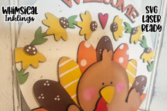 Welcome Turkey Round Sign Laser SVG Product Image 2