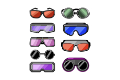 Collection of various protective eyewear glasses set Product Image 1
