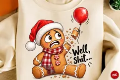 Well Shit Funny Christmas PNG, Trending Christmas PNG Product Image 1
