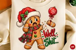 Well Shit Funny Christmas PNG, Trending Christmas PNG Product Image 1