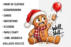 Well Shit Funny Christmas PNG, Trending Christmas PNG Product Image 3