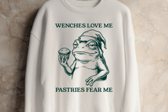Wenches Love Me Pastries Fear Me Toad SVG Funny Frog Art Product Image 3