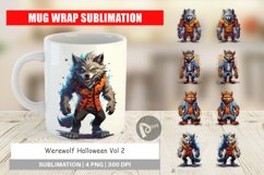 Mug Wrap Design Halloween Werewolf Product Image 1