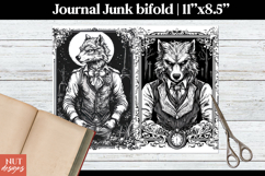 Victorian Werewolf Journal Bifold Halloween ephemera Product Image 1
