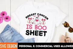 Breast cancer is boo sheet Breast cancer sublimation design Product Image 1