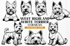West Highland White Terrier SVG Bundle, 11 Westie Dog Design Product Image 1