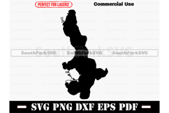 West Okoboji Lake Iowa Map SVG PNG DXF EPS PDF Product Image 1