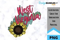 Sublimation Sunflower State - West Virginia - Sunflower Product Image 1