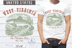 West Virginia PNG Vintage United States Sublimation Design