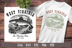 West virginia svg Vintage United states svg