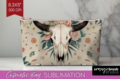 Boho Western Cosmetic Bag - Country Makeup Bag PNG Product Image 1
