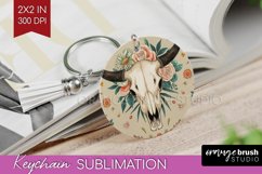 Boho Western Keychain PNG - Country Keychain Sublimation Product Image 1