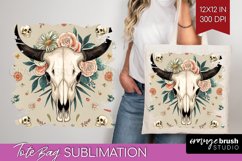 Boho Western Tote Bag - Country Tote Bag PNG Sublimation Product Image 1