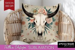 Boho Western Pillow Sublimation - Country Pillow Cover PNG Product Image 1