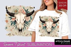 Boho Western Square Tshirt Background - Country PNG Product Image 1