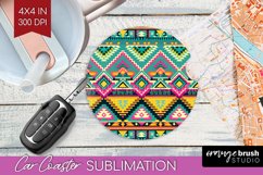 Boho Western Car Coaster - Country Coaster PNG Sublimation Product Image 1