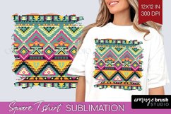 Boho Western Square Tshirt Background - Country PNG Product Image 1