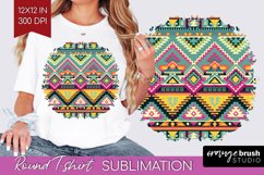 Boho Western Round Tshirt Background - Country PNG Product Image 1