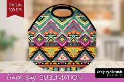 Boho Western Lunch Bag - Country Lunch Bug PNG Sublimation Product Image 1