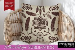 Boho Western Pillow Sublimation - Country Pillow Cover PNG Product Image 1