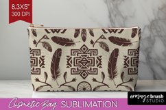 Boho Western Cosmetic Bag - Country Makeup Bag PNG Product Image 1